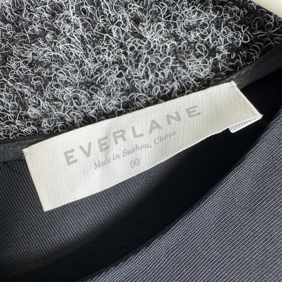 EVERLANE Black Cap Sleeve Midi Dress Minimalist Workwear Size 00 - Picture 6 of 7